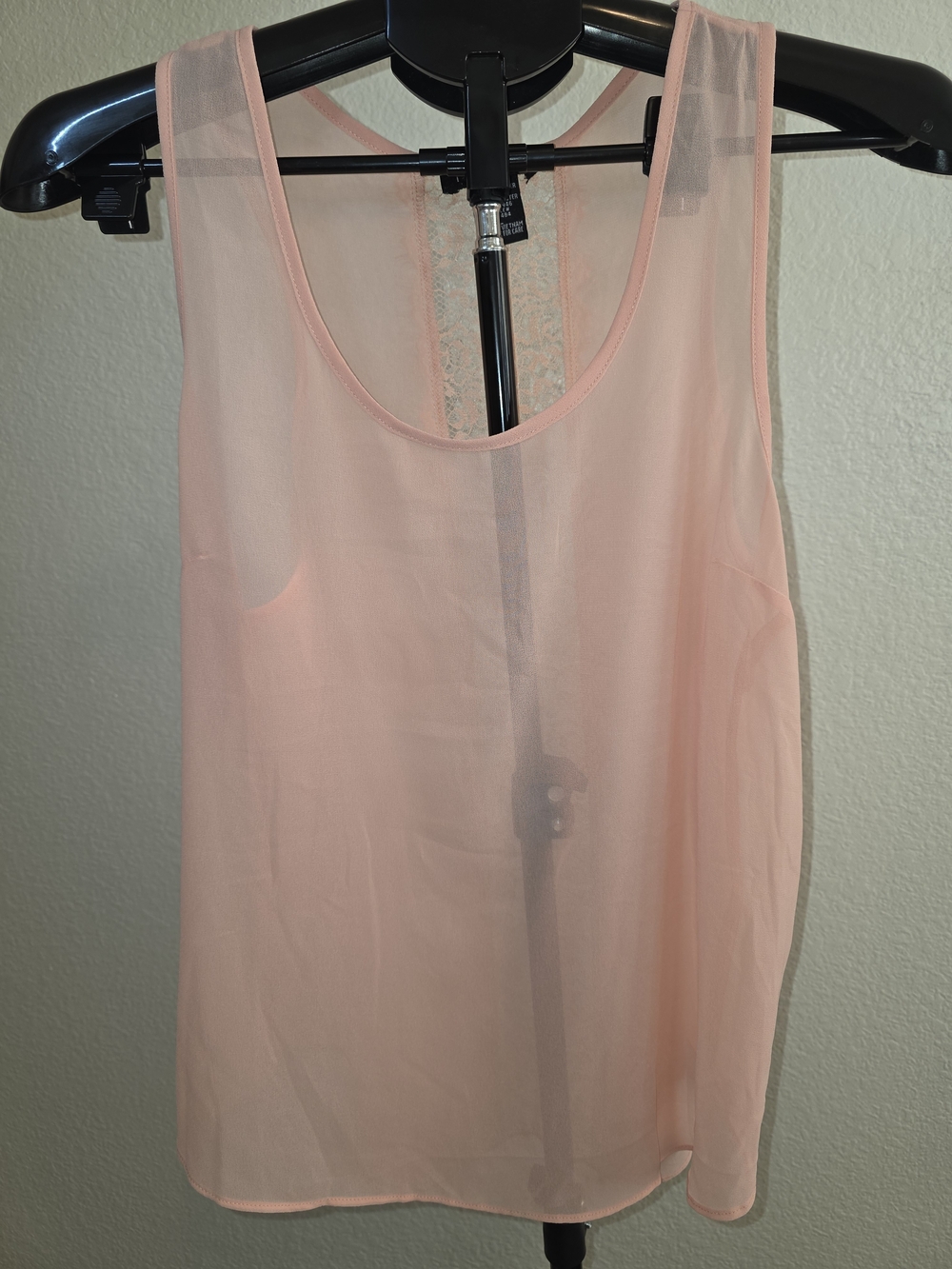 Timing Light Pink Sheer Chiffon Camisole